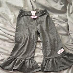NWT Size 10‎ Ruffle Girl Gray Ruffle Hem Pants